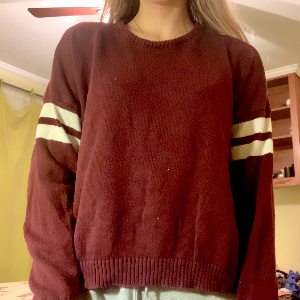 Brandy Melville high neck maroon sweater